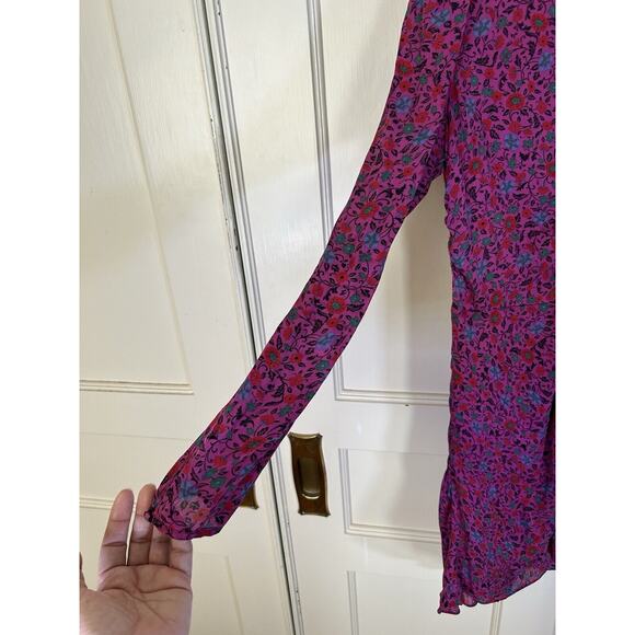 Veronica Beard Silk Verona Floral Mini Dress Womens Size 2 Pink Designer Party - Picture 6 of 15